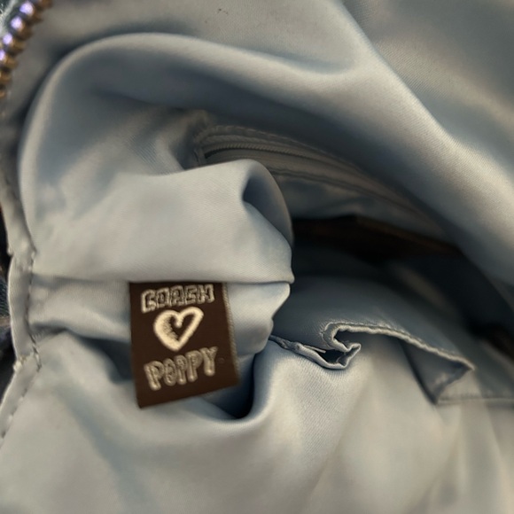 Coach Blue and Silver Patterned Shoulder Bag - Picture 9 of 11